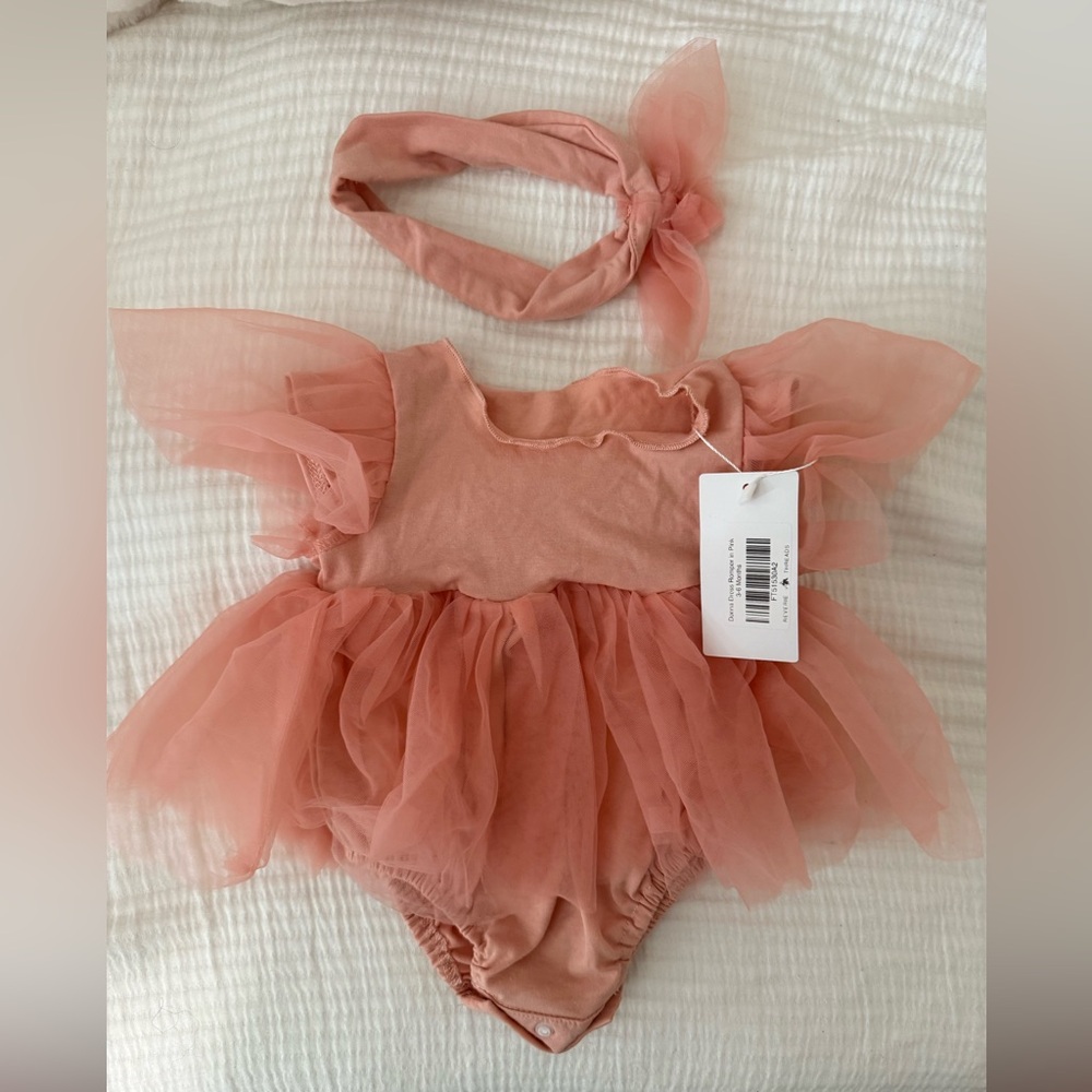 Pink Kids Formal Dress with Headband